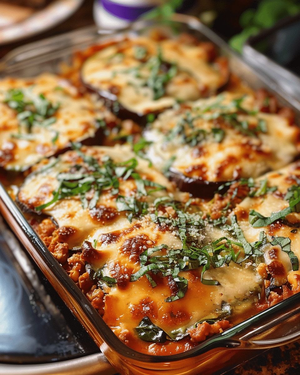 Keto-Friendly Low-Carb Eggplant Lasagna with Spinach and Beef step 5