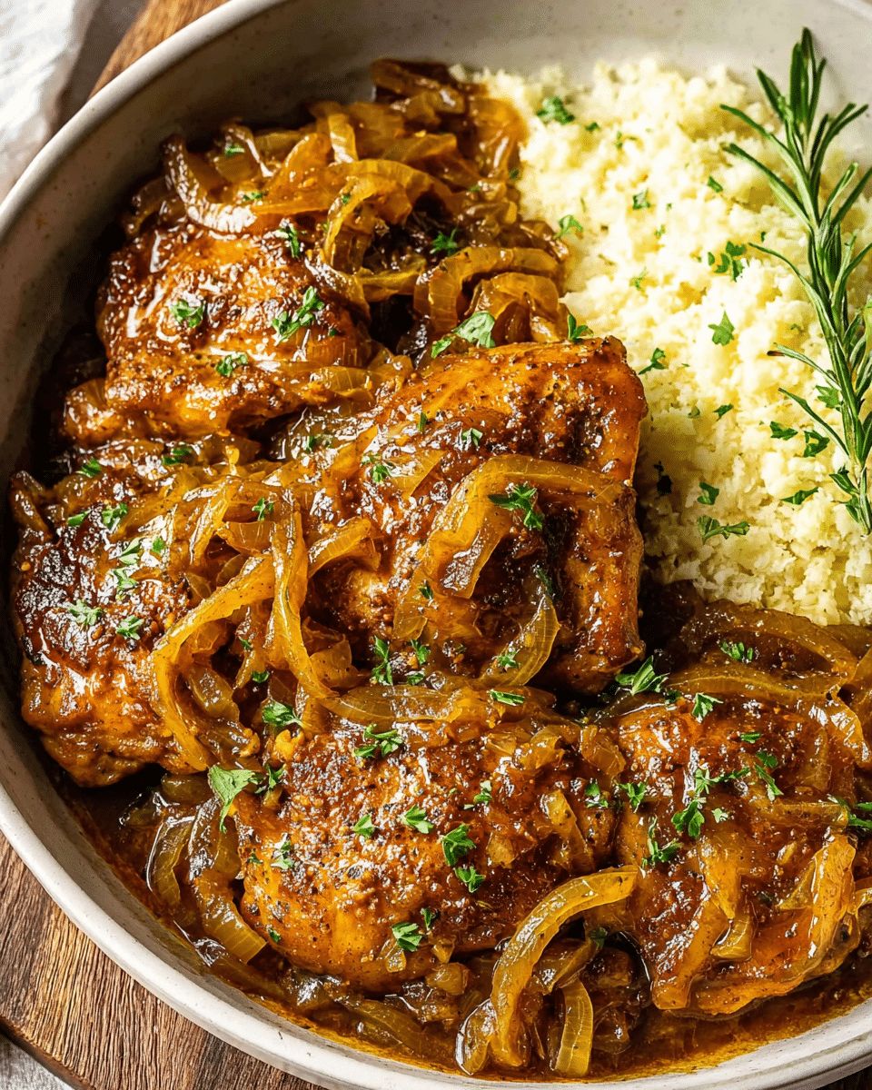 Lemon Dijon Chicken Thighs with Caramelized Onions | Cook With Feast step 5