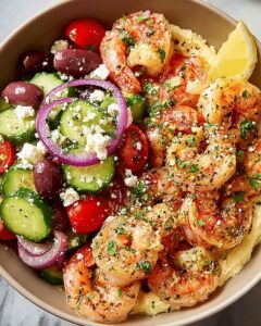Lemon Garlic Butter Shrimp & Greek Salad: The Ultimate 20-Minute Mediterranean Meal 1