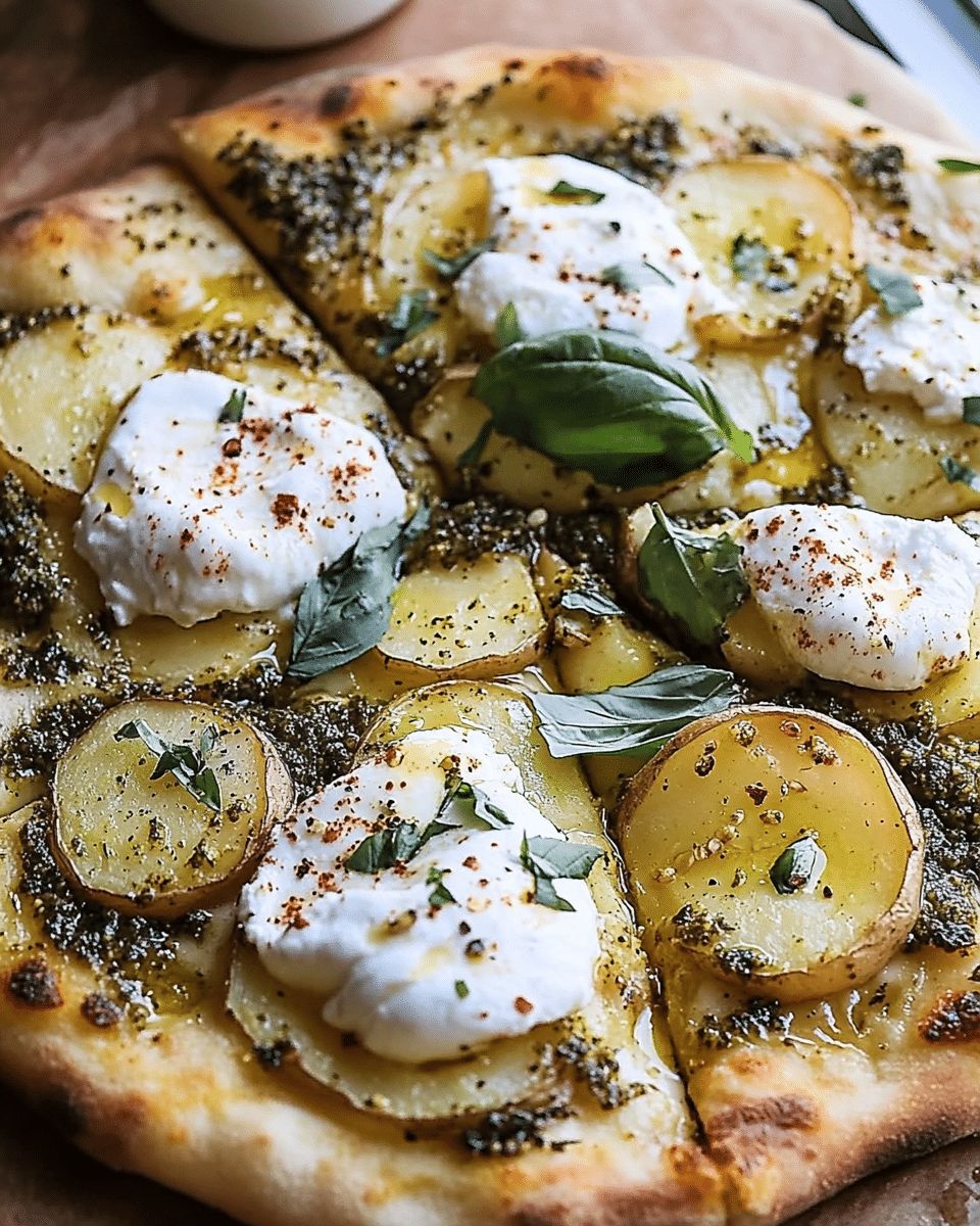 Lemon Herb Burrata and Potato Pizza Recipe | Gourmet Pizza Night step 3