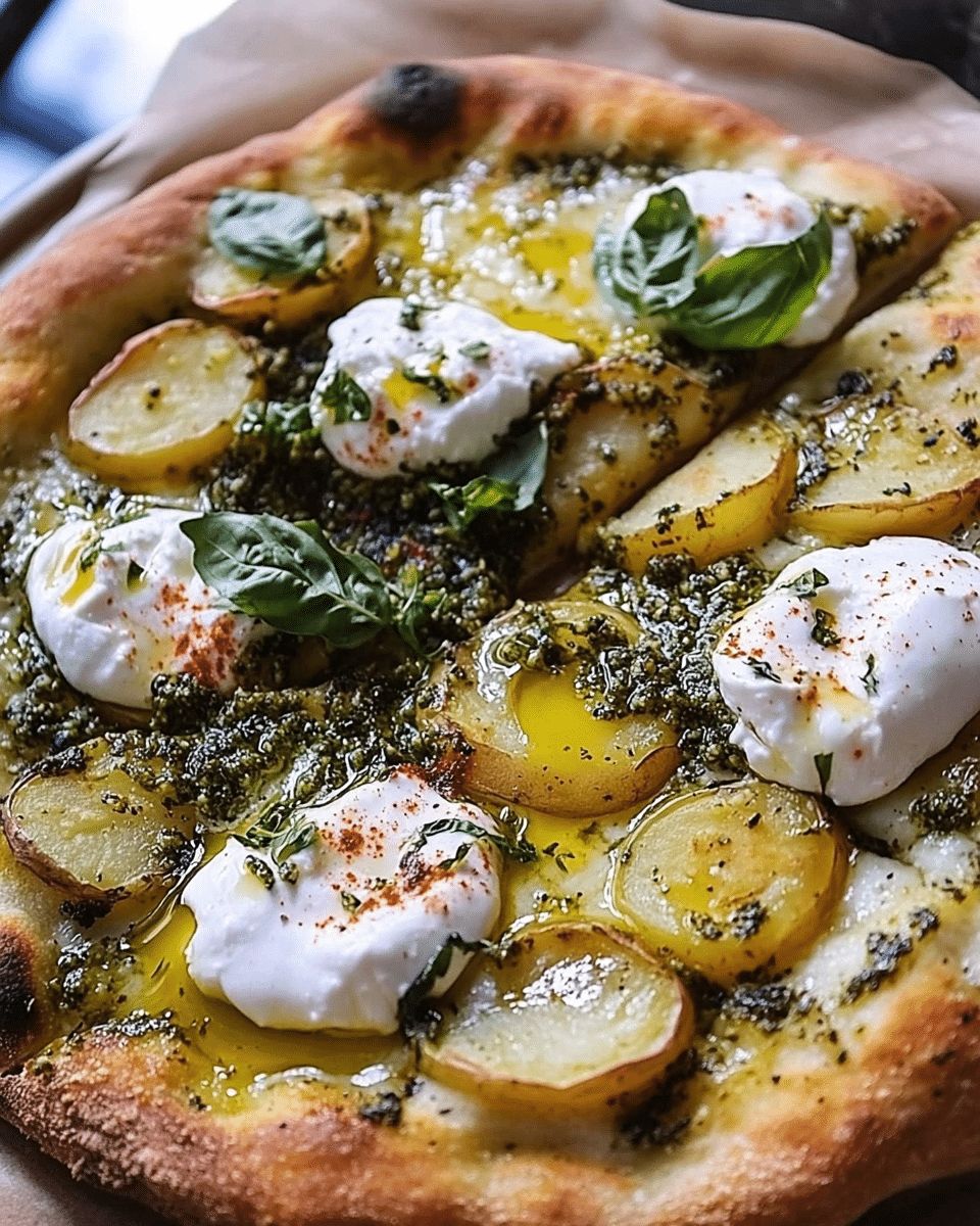 Lemon Herb Burrata and Potato Pizza Recipe | Gourmet Pizza Night step 5