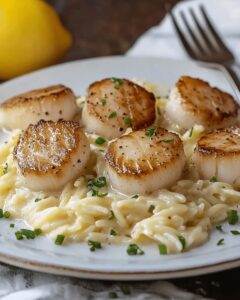 Lemon Orzo with Seared Scallops and Beurre Blanc Sauce | Cook with Feast 1
