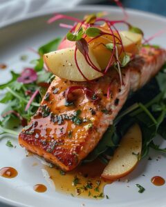 Maple-Mustard Glazed Salmon with Crisp Apple Salad: A 20-Minute Gourmet Meal 1