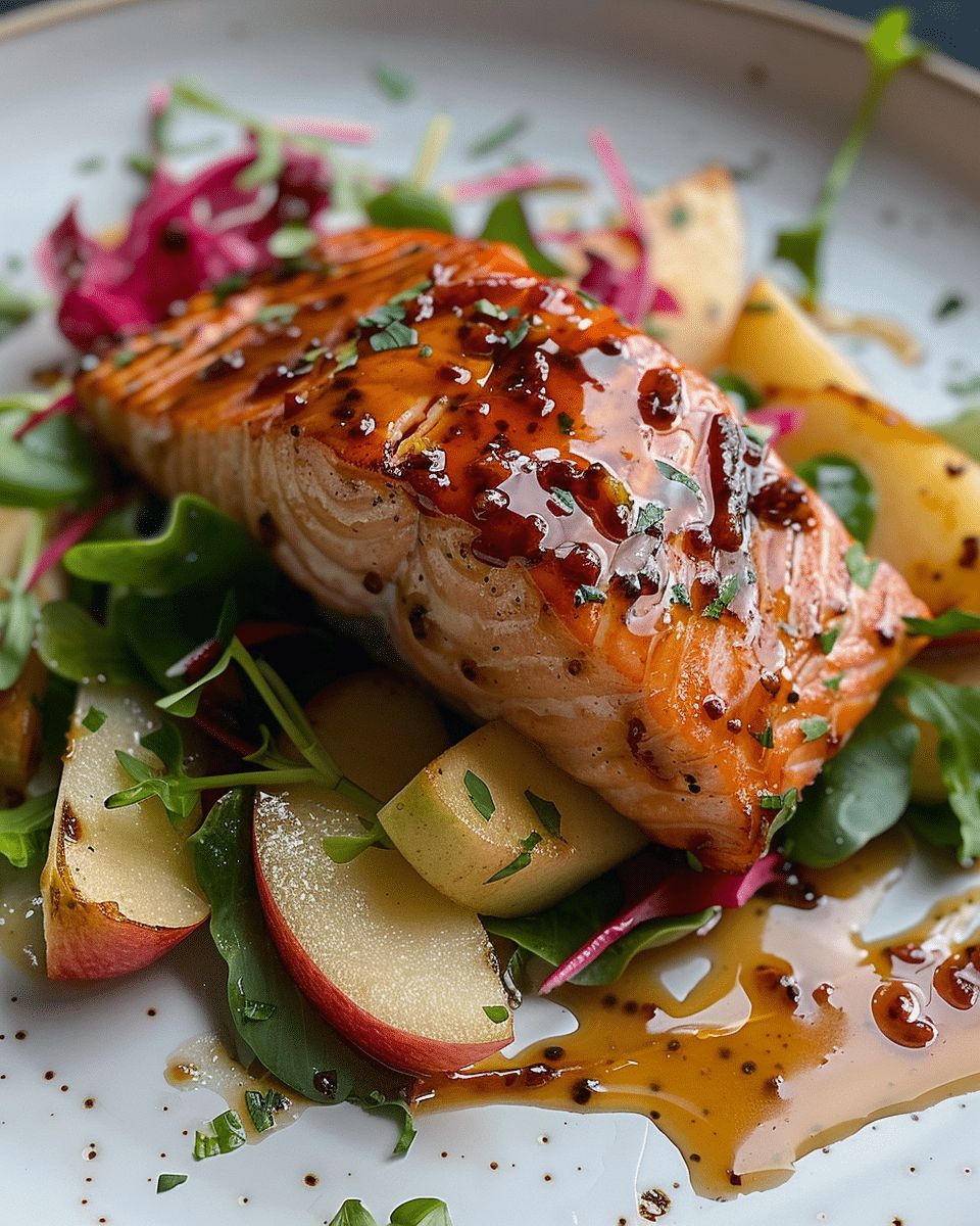 Maple-Mustard Glazed Salmon with Crisp Apple Salad: A 20-Minute Gourmet Meal step 4