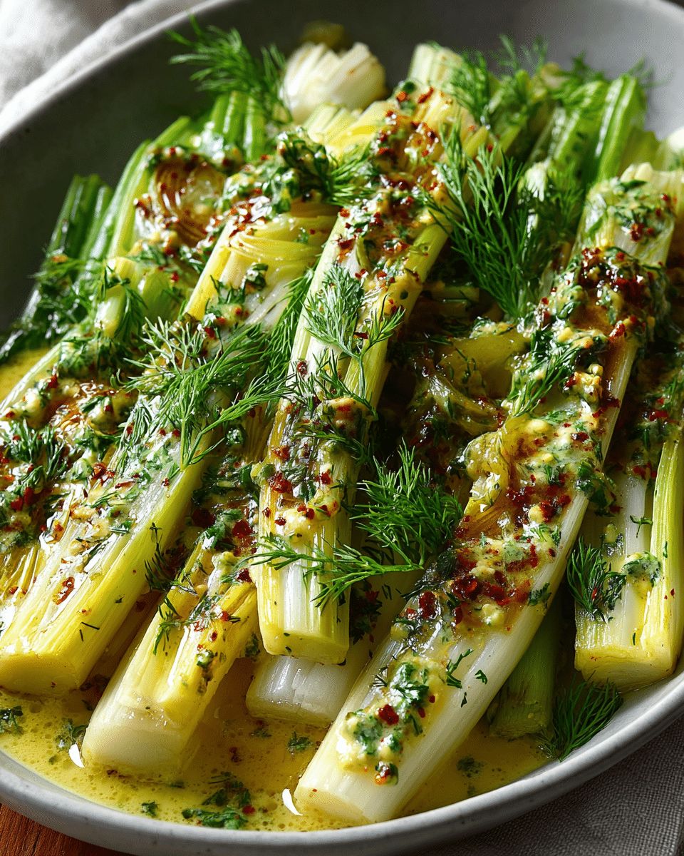 Marinated Leeks with Mustard Dill Dressing: An Elegant, Tangy Side Dish step 3