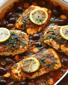 Mediterranean Baked Fish with Tomato and Olive Sauce: A Healthy One-Pan Meal 1
