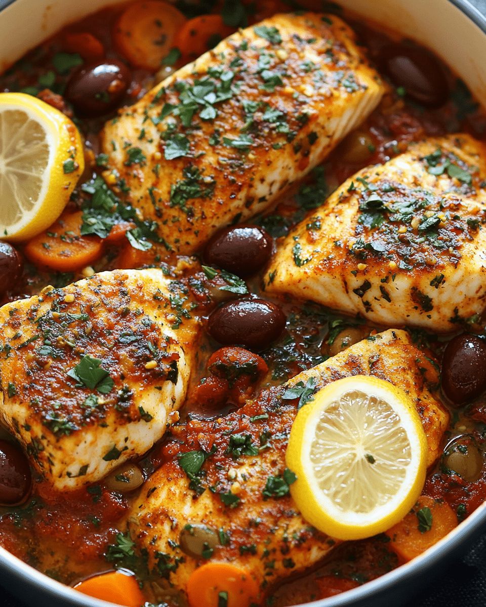 Mediterranean Baked Fish with Tomato and Olive Sauce: A Healthy One-Pan Meal step 4