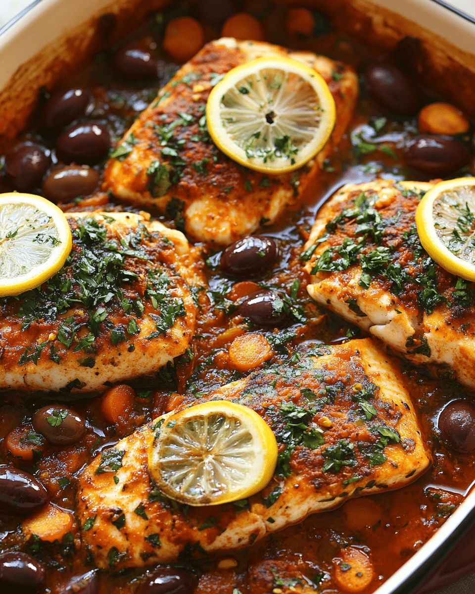 Mediterranean Baked Fish with Tomato and Olive Sauce: A Healthy One-Pan Meal step 5