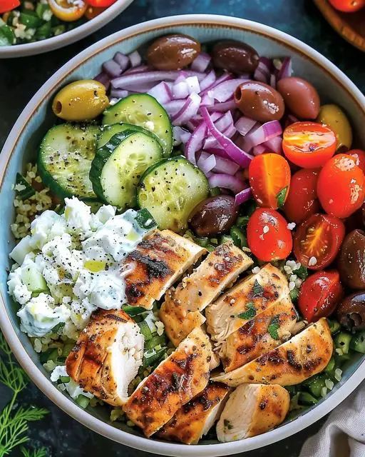 Mediterranean Delight: Greek Chicken with Tzatziki & Fresh Salad step 1