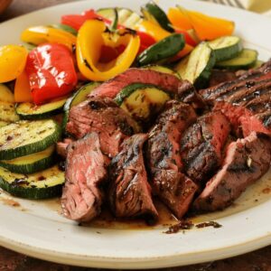 Mediterranean Grilled Chuck Steak with Garden Grilled Vegetables | Cook With Feast 1