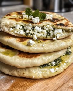 Mediterranean Mint and Feta Stuffed Flatbreads: Easy 30-Minute Recipe 1