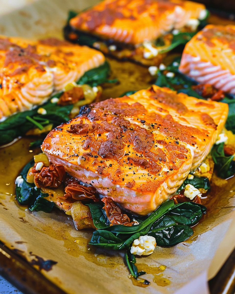 Mediterranean Stuffed Salmon Recipe: An Easy & Healthy Gourmet Dinner step 3