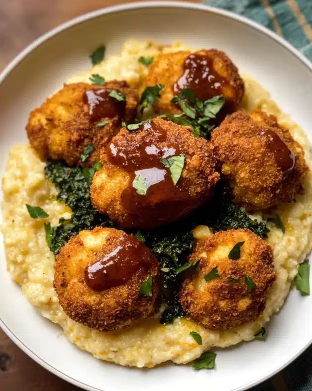 Nashville Hot Cauliflower with Creamy Kale Grits: The Ultimate Comfort Meal step 4