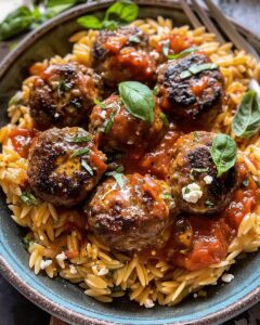 One-Pan Mediterranean Orzo Meatball Skillet Recipe (3 Ways!) 1