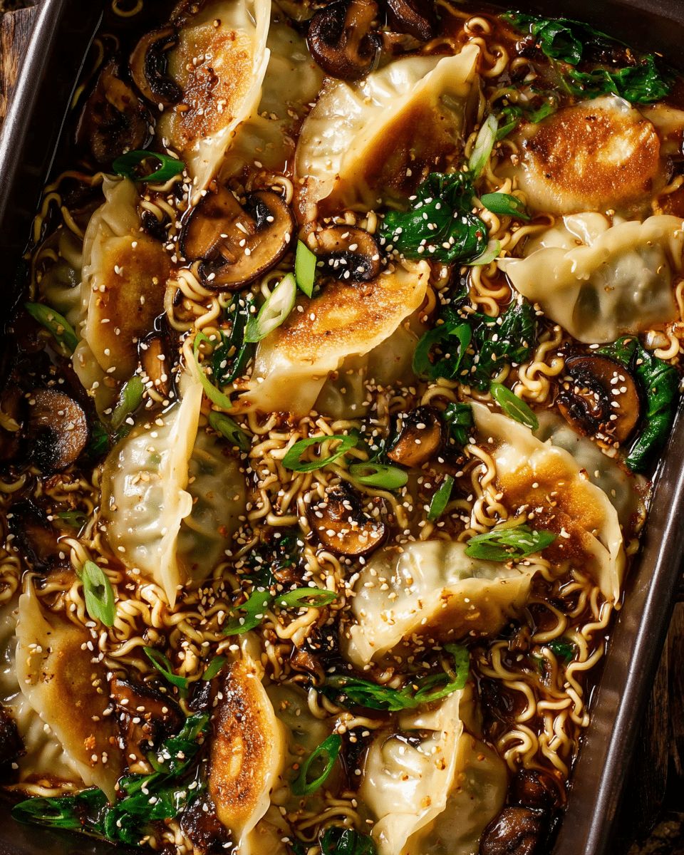 One-Pan Oven-Baked Ramen and Dumpling Delight | Cook with Feast step 5