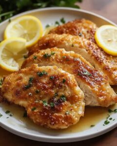 Parmesan Crusted Chicken with Lemon Butter Sauce (Easy & Crispy) 1