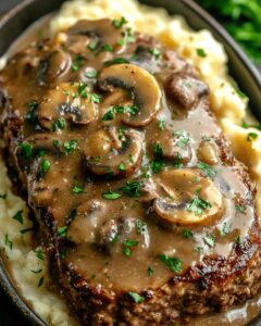 Salisbury Steak Meatloaf with Mushroom Gravy: The Ultimate Comfort Food 1