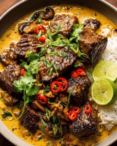 Savory Lemongrass Coconut Braised Beef with Mushrooms | Cook with Feast 1