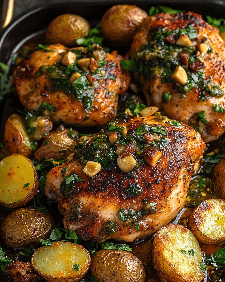 Smoky Paprika Chicken with Olive Walnut Vinaigrette & Parmesan Potatoes step 2