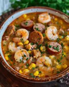 The Ultimate Sausage and Shrimp Corn Chowder with a Spicy Kick 1