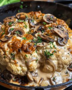 Ultimate Roast Head of Cauliflower with Silky Mushroom & Gruyère Sauce 1